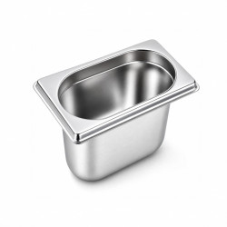 Bac GN inox 1/9 H 10cm 176x108mm H100mm - 6 unités