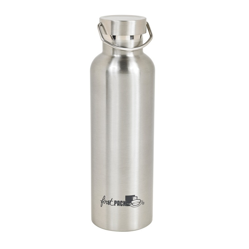 Bouteille à eau en inox à double paroi isotherme avec bouchon  750ml Ø47mm - 12 unités
