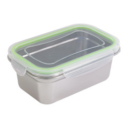 Noxbox boite repas rectangulaire inox avec couvercle pp 1000ml - 6 unités