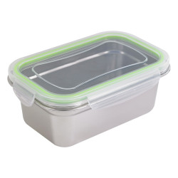 Noxbox boite repas rectangulaire inox avec couvercle pp 1600ml - 6 unités