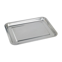 Plateau en acier inoxydable - 36x27x2cm - 20 unités
