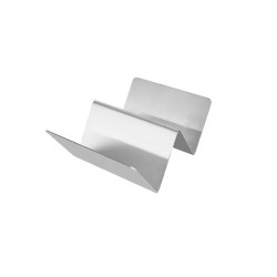 Support en acier inoxydable pour 2 tacos -13x10x5cm - 6 unités