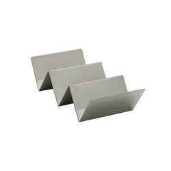 Support en acier inoxydable pour 3 tacos -20x10x5cm - 6 unités