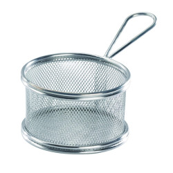 Mini panier friteuse métal rond Diam: 10 cm 10 x 7 x 8 cm - 6 unités