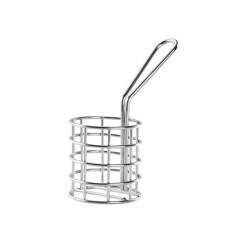 Mini panier friteuse métal rond Diam: 4,5 cm 4,5 x 5,1 cm - 6 unités