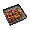 Plaque grillagée en silicone avec bordure pour BBQ 279x279mm H30mm - 2 unités