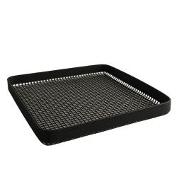 Tapis grillagé en silicone avec bordure pour BBQ  279x279mm H13mm - 2 unités