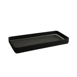 Tapis grillagé en silicone avec bordure pour BBQ 279x140mm H13mm - 2 unités
