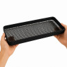 Tapis grillagé en silicone avec bordure pour BBQ 279x140mm H13mm - 2 unités