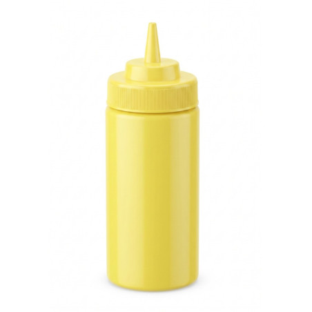 Squeezer souple jaune 1 embout, plastique BPA free  H185mm 230ml - 6 unités
