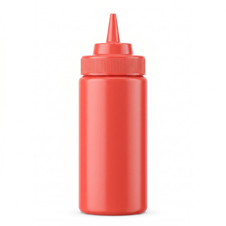 Squeezer souple rouge 1 embout, plastique BPA free  H185mm 230ml - 6 unités