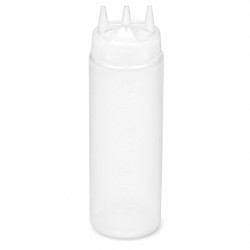 Squeezer souple transparent 3 embouts, plastique BPA free  H195mm 350ml - 6 unités