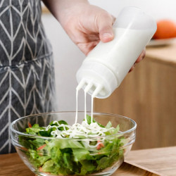 Squeezer souple transparent 3 embouts, plastique BPA free  H195mm 350ml - 6 unités