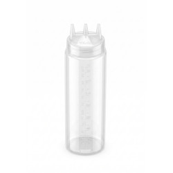 Squeezer souple transparent 3 embouts, plastique BPA free  H195mm 420ml - 6 unités