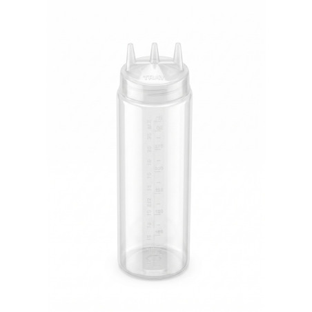 Squeezer souple transparent 3 embouts, plastique BPA free  H195mm 420ml - 6 unités