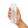 Squeezer souple transparent 3 embouts, plastique BPA free  H195mm 420ml - 6 unités