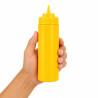 Squeezer souple jaune 1 embout, plastique BPA free  H195mm 350ml - 6 unités