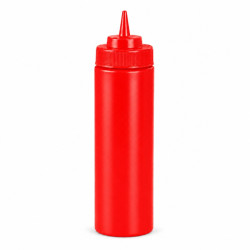 Squeezer souple rouge 1 embout, plastique BPA free  H195mm 350ml - 6 unités