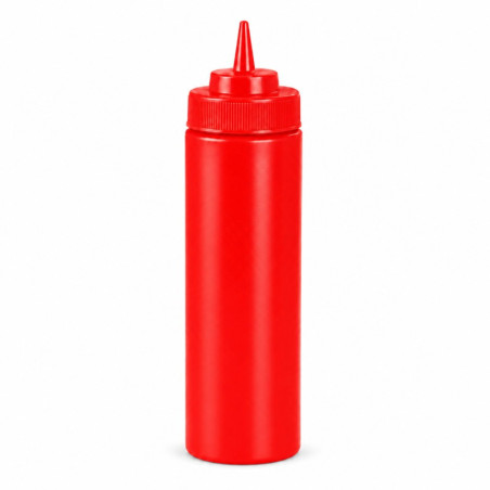 Squeezer souple rouge 1 embout, plastique BPA free  H195mm 350ml - 6 unités
