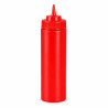 Squeezer souple rouge 1 embout, plastique BPA free  H195mm 350ml - 6 unités