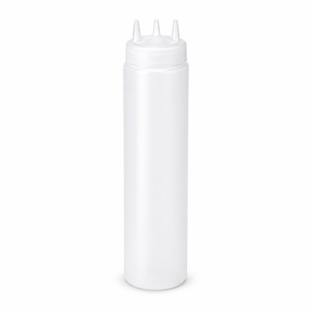 Squeezer souple transparent 3 embouts, plastique BPA free  H260mm 630ml - 6 unités