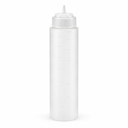 Squeezer souple transparent 1 embout, plastique BPA free  H260mm 630ml - 6 unités