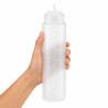 Squeezer souple transparent 1 embout, plastique BPA free  H260mm 630ml - 6 unités