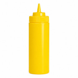 Squeezer souple jaune 1 embout, plastique BPA free  H260mm 630ml - 6 unités