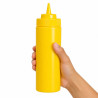 Squeezer souple jaune 1 embout, plastique BPA free  H260mm 630ml - 6 unités