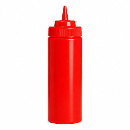 Squeezer souple rouge 1 embout, plastique BPA free  H260mm 630ml - 6 unités