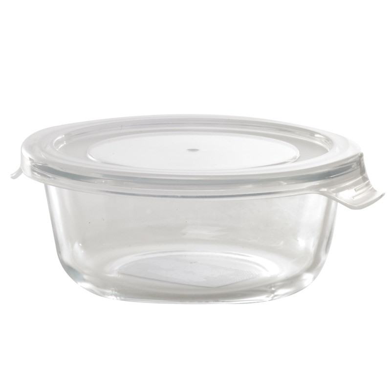 Combo Bol CookShow en verre compartimenté+Couv PP Ø130mm H60 mm - 36 unités