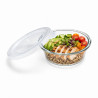 Combo Bol CookShow en verre compartimenté+Couv PP Ø130mm H60 mm - 36 unités