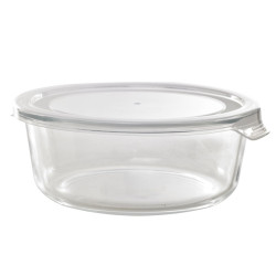 Combo Bol CookShow en verre compartimenté+Couv PP Ø170mm H74 mm - 18 unités
