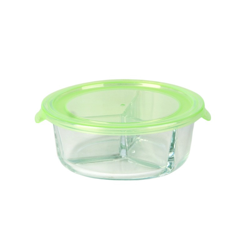 Combo Bol CookShow en verre compartimenté+Couv PP Ø172mm H66 mm - 18 unités