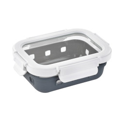 Combo boite rectangulaire en verre+couv transparent+protection silicone 145x105, H47 mm - 24 unités
