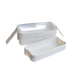 Huskly bento box 3 comp remployable composite beige  -900ml - 20 unités