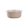 Huskly bol reutilisable en composite beige avec couvercle pp 300ml - 40 unités