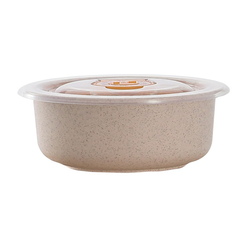 Huskly bol reutilisable en composite beige avec couvercle pp 900ml - 20 unités