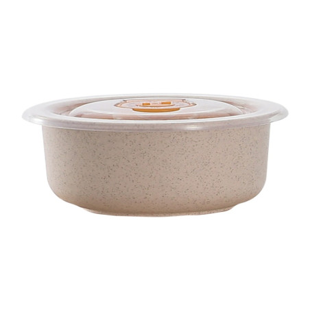 Huskly bol reutilisable en composite beige avec couvercle pp 900ml - 20 unités