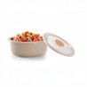 Huskly bol reutilisable en composite beige avec couvercle pp 900ml - 20 unités
