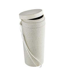 Huskly bouteille + couvercle remployable composite beige  -310ml - 10 unités