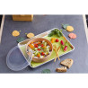 Combo Saladier Kraft et couvercle transparent réutilisable Ø185mm H68 mm - 10 unités