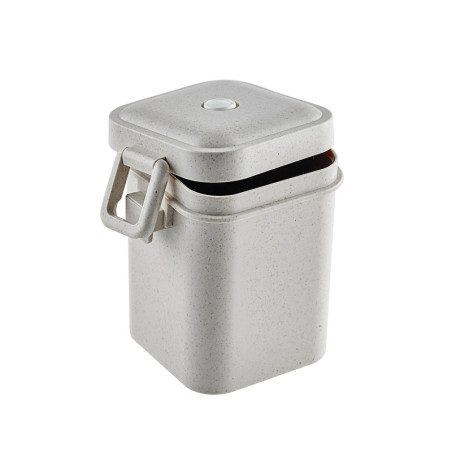 Huskly pot Ã  soupe + couvercle remployable composite beige -600ml - 25 unités