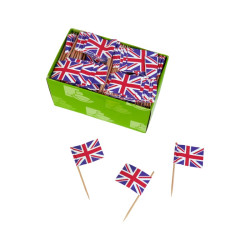 Pique à steack avec drapeau anglais 65 mm - 500 unités