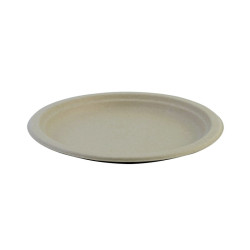 Assiette pulpe ronde brune Diam: 22 cm 22 cm - 25 unités