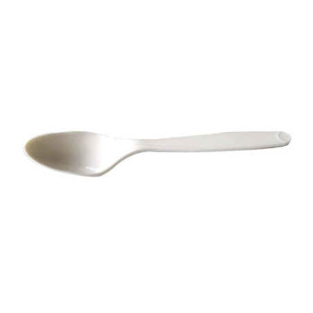 Cuillère PLA blanche 18 cm - 24 unités