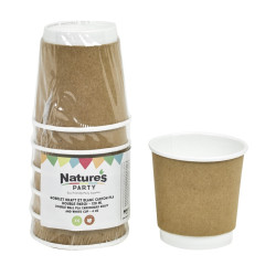 Gobelet carton laminé PLA double paroi 120 ml Diam: 6,2 cm 6,2 x 4,5 x 6 cm - 6 unités