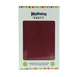 Serviette coton rouge - 10 unités