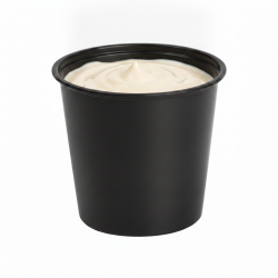 Pot PP noir rond 150 ml Diam: 7 cm 7 x 5 x 6,4 cm - 100 unités