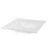 Assiette creuse transparente carrée 21,5 x 21,5 x 4 cm x 10 unités